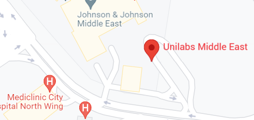 Map of Unilabs Middle East in Dubai by the Al Jalila Foundation
