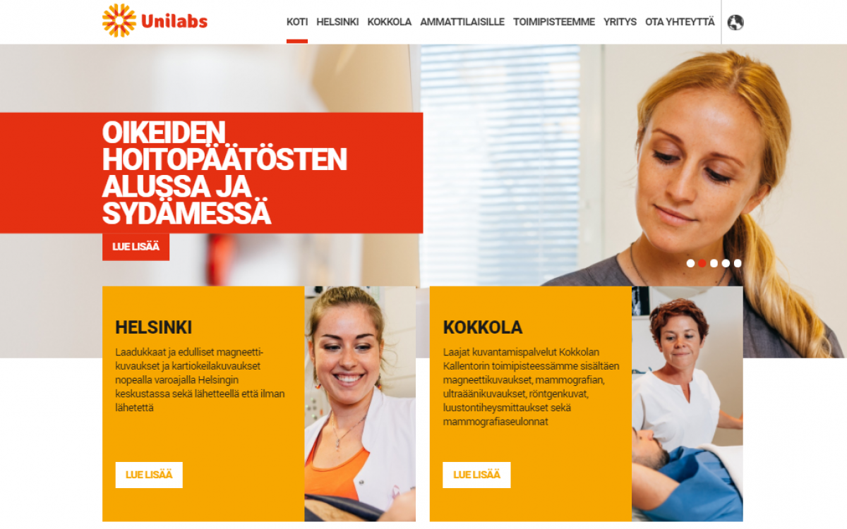 Unilabs Finland revamping its web presence